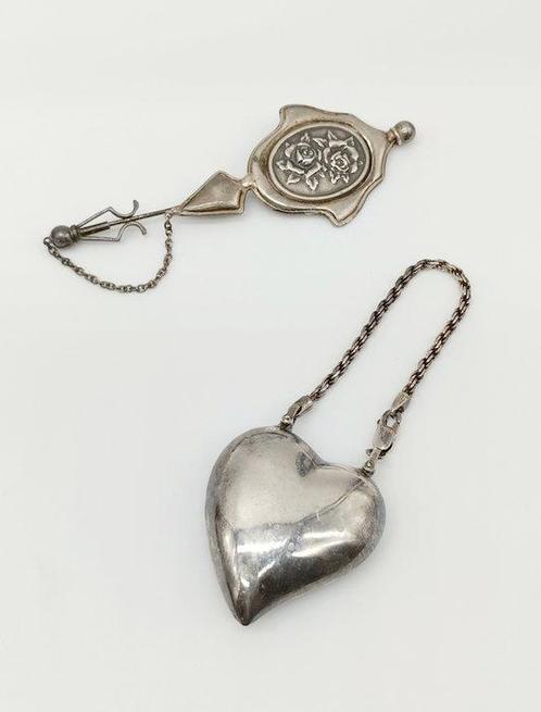 Zilver - Broche, Antiek en Kunst, Antiek | Zilver en Goud