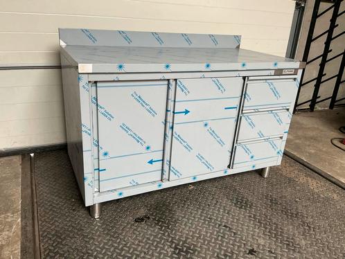 Veiling: Elfinox RVS Werktafel – 140 cm met schuifdeuren, Zakelijke goederen, Horeca | Meubilair en Inrichting, Nieuw zonder verpakking