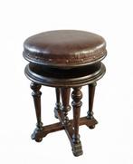 Stoel - Mahonie - Antieke verstelbare pianokruk, Antiek en Kunst