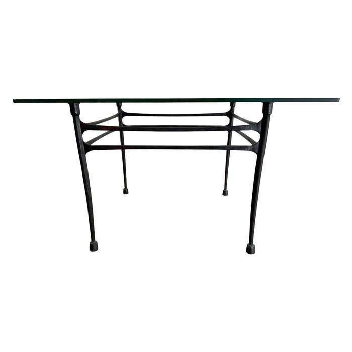 Bijzettafel - Smeedijzer - Brutaleistische ijzeren tafel, Antiek en Kunst, Kunst | Designobjecten