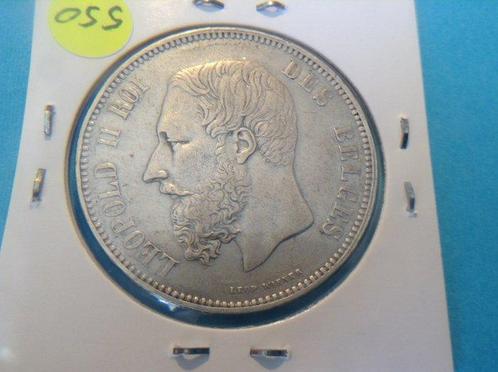 België. Leopold II. 5 Francs 1866 met Punt, Postzegels en Munten, Munten | Nederland