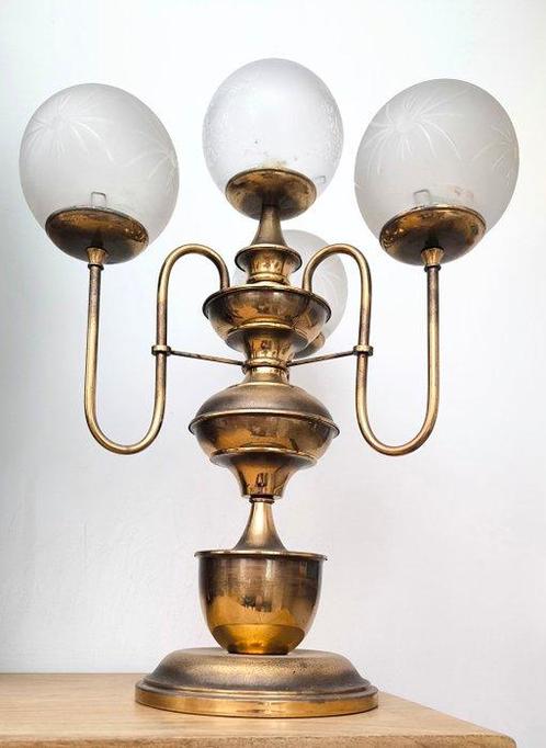 Lamp - Kristal, Messing, Metaal, Antiek en Kunst, Curiosa en Brocante