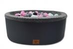 Ballenbak met 200 ballen - roze, wit, grijs & zwart - 90..., Kinderen en Baby's, Speelgoed | Babyspeelgoed, Ophalen of Verzenden