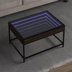 vidaXL Salontafel met Infinity LED 70x50x41 cm bruin, Verzenden, Nieuw