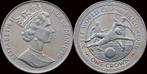 Isle of Man 1 crown 1986 Worldcup Mexico koper-nikkel, Postzegels en Munten, Verzenden