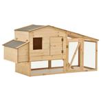 vidaXL Kippenhok 178x67x92 cm massief grenenhout, Verzenden, Nieuw