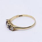 Ring - 18 karaat Geel goud - 0.56ct. tw. Saffier - Parel -, Nieuw