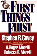 First Things First 9780671864415 Stephen R. Covey, Boeken, Verzenden, Gelezen, Stephen R. Covey