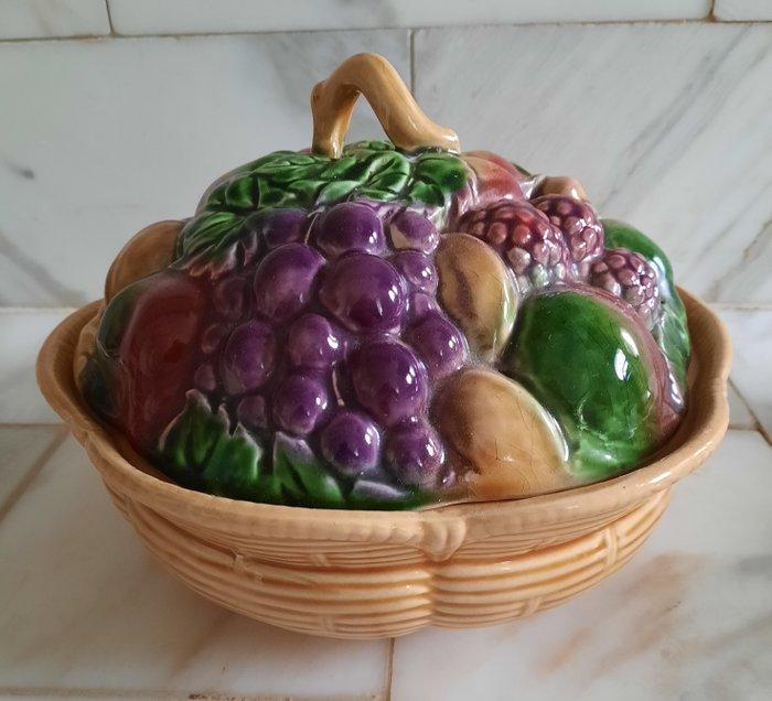 Sarreguemines Barbotine Fruit - Service à dessert (10) -, Antiek en Kunst, Curiosa en Brocante