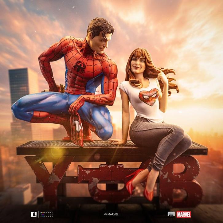 Spider-Man Diorama Art Scale Statue 1/6 Spider-Man and Mary, Verzamelen, Film en Tv, Ophalen of Verzenden