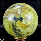 Zeer zeldzaam eerste kwaliteit serpentijn en pyriet Bol, uit