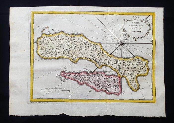 Azië - Indonesië, Oost-Indië, Molukken, Ambon-eiland; La, Boeken, Atlassen en Landkaarten