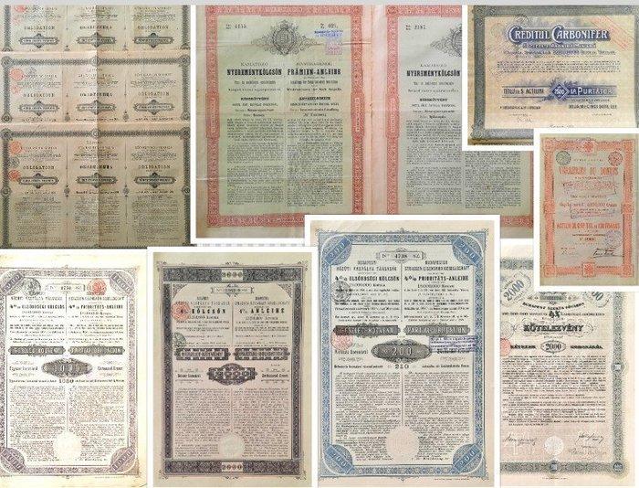 Wereld. Zeer mooi aanbod van 48 Oost-europese aandelen ;, Antiquités & Art, Antiquités | Jouets