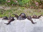 Beeldje - A snail family (5) - Brons
