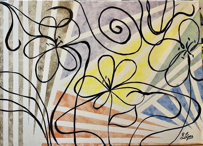 Raquel López - NATURE LINES I, Antiek en Kunst, Kunst | Schilderijen | Modern