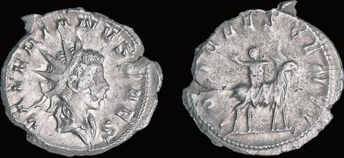 256-258ad Roman Valerian Ii Ar antoninianus Jupiter sitti..., Postzegels en Munten, Munten en Bankbiljetten | Verzamelingen, Verzenden