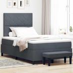 vidaXL Boxspring Bed met Matras & Bench Donker Grijs 120x190, Verzenden, Nieuw
