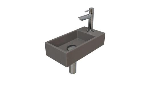 Fonteinset INK Versus 36x18x9 cm Quartz Beton Met Kraangat, Doe-het-zelf en Bouw, Sanitair, Overige typen, Nieuw, Chroom, Ophalen of Verzenden