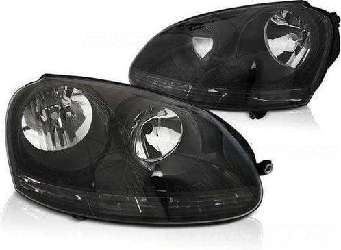 Koplampen - VW Golf 5 10 03-09 - Jetta 2005/2011 - ZWART, Auto-onderdelen, Verlichting, Nieuw, Ophalen of Verzenden