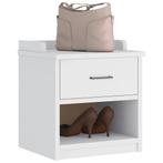 vidaXL Gangbankje SANDNES wit 45x40x50 cm massief grenenhout, Huis en Inrichting, Verzenden, Nieuw
