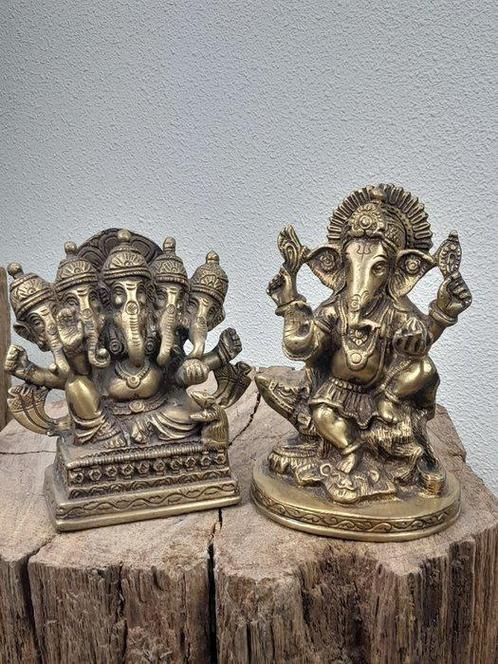 Statue, Bronzen Ganesha beelden - zegen en voorspoed - 16 cm, Antiek en Kunst, Kunst | Niet-Westerse kunst
