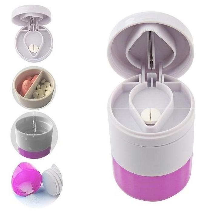 Pillensnijder - Tabletdeler Roze - Kleine pillen - Pillenspl, Verzamelen, Overige Verzamelen, Verzenden
