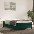 vidaXL Boxspring bed 120x200 cm fluweel donkergroen, Verzenden