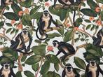 Tissu dameublement en coton avec des singes parmi des