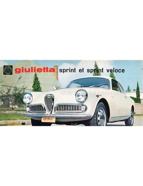 1959 ALFA ROMEO GIULIETTA SPRINT BROCHURE FRANS, Boeken, Auto's | Folders en Tijdschriften