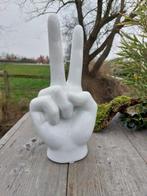 Beeld, glossy white peace hand - 35 cm - Keramiek, Antiek en Kunst