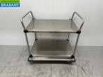 Chariot de service en acier inoxydable 2 étages 97 cm, Verzenden
