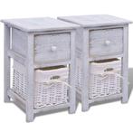 Nachtkastjes 2st Wit | OP = OP | Slimme Koop, Huis en Inrichting, Minder dan 45 cm, Verzenden, Nieuw, Minder dan 55 cm