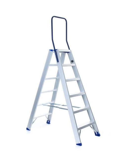 Eurostairs Dubbel Oploopbare Trap – 2 t/m 12 Treden, Doe-het-zelf en Bouw, Ladders en Trappen, Trap, Nieuw, 2 tot 4 meter, Verzenden