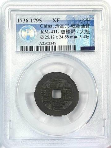 China, Qing-dynastie Qian Long (1735-1796). 1 Cash nd, lot 3 beschikbaar voor biedingen