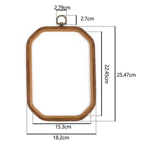 Brocante houten ring rond borduurring met stelschroef, Huis en Inrichting, Woonaccessoires | Kunstplanten en Kunstbloemen, Nieuw