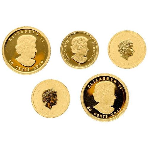 Australie, Canada. 2010/2011 - Dieren (5 stuks), Postzegels en Munten, Munten | Europa | Niet-Euromunten