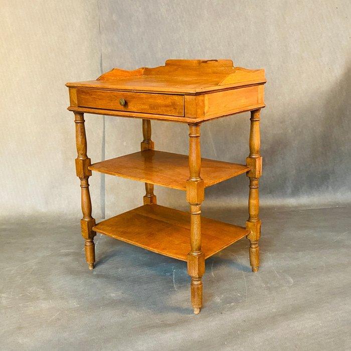 Étagère - Hout - met lade en dubbele plank, Antiek en Kunst, Curiosa en Brocante
