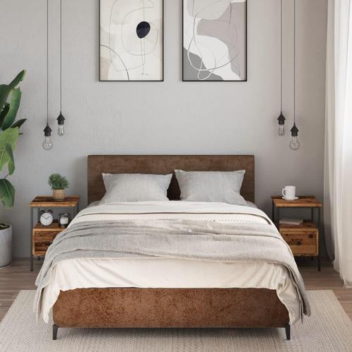 vidaXL Nachtkastjes 2 st 34x36x50 cm bewerkt hout oud, Huis en Inrichting, Slaapkamer | Nachtkastjes, Nieuw, Verzenden