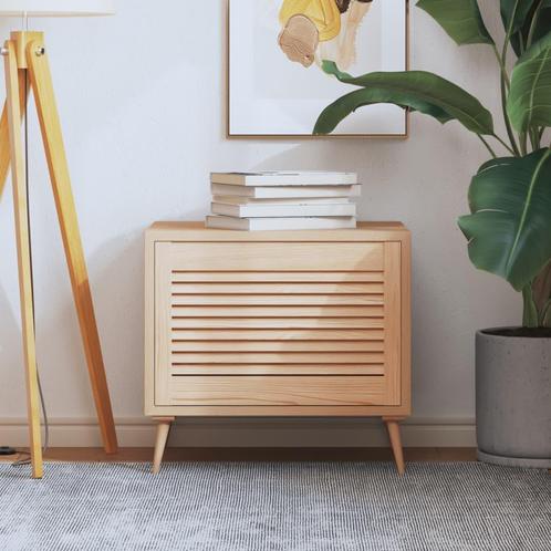 vidaXL Kastdeur met lamellen 39,5x59,4 cm massief grenenhout, Doe-het-zelf en Bouw, Hang- en Sluitwerk, Nieuw, Verzenden