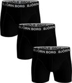 Bjorn Borg Boxers Cotton Stretch 3-Pack Zwart maat S Heren, Vêtements | Hommes, Sous-vêtements, Verzenden