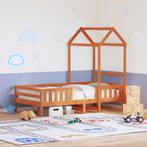 vidaXL Bedframe met huisje massief grenenhout wasbruin, Verzenden, Nieuw