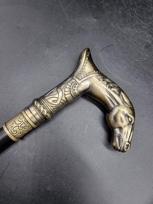 Wandelstok - Staal, Aluminium - paard, Antiek en Kunst, Kunst | Designobjecten