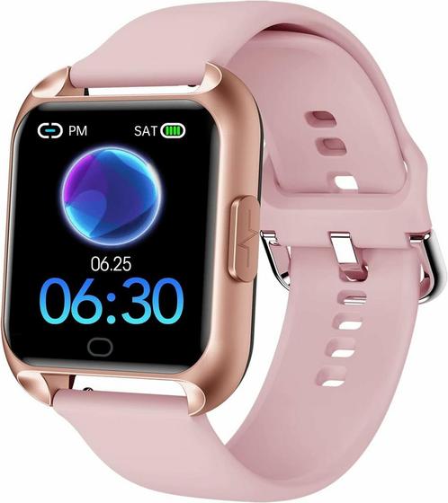 Roze Smartwatch voor Dames met 1.4”HD Touchscreen, Fitnes., Bijoux, Sacs & Beauté, Montres connectées, Envoi
