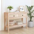 vidaXL Wandtafel 100x35x75 cm massief grenenhout, Huis en Inrichting, Tafels | Bijzettafels, Verzenden, Nieuw