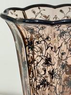 Vaas - Glas - Art Deco roze glas, Antiek en Kunst