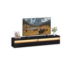 VASAGLE TV Meubel Zwart Boise 178cm | Retour Deal | -46%, Huis en Inrichting, Overige materialen, 100 tot 150 cm, Verzenden, Nieuw
