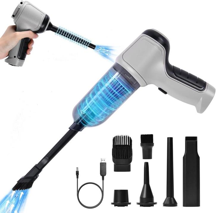 Auto Stofzuiger - Draadloos - Kruimeldief - Zuigen en Blazen, Elektronische apparatuur, Stofzuigers, Nieuw, Verzenden