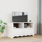 vidaXL TV-kast met lade Wit 99 x 43 x 55 cm Massief, Huis en Inrichting, Verzenden, Nieuw