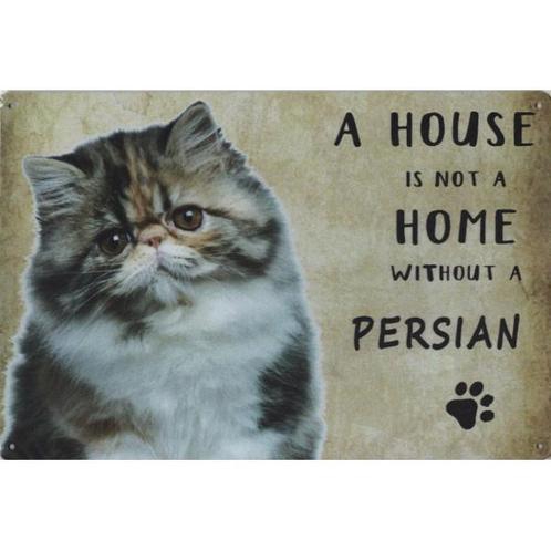 Wandbord Katten - A House Is Not A Home Without A Persian, Animaux & Accessoires, Accessoires pour chats