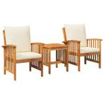 3-Delige Acacia Lounge Set | Tweede Kansje | OP = OP, Tuin en Terras, Tuinsets en Loungesets, 2 zitplaatsen, Nieuw, Tuinset, Verzenden